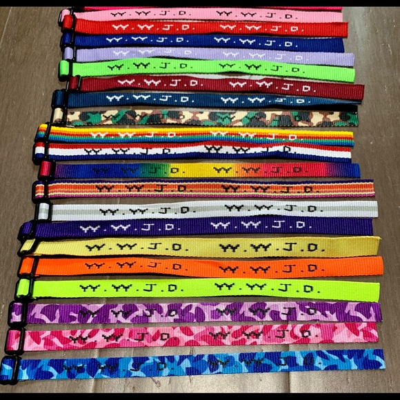 10 WWJD Woven Jesus Bracelets Wristbands BEST ONES - Picture 2 of 6